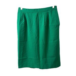 Paul Stanley Womens Size 14 Wool Skirt Green Knee Length Lined